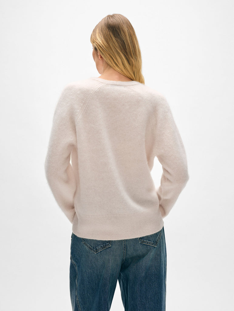 Brushed Cashmere Easy V Neck