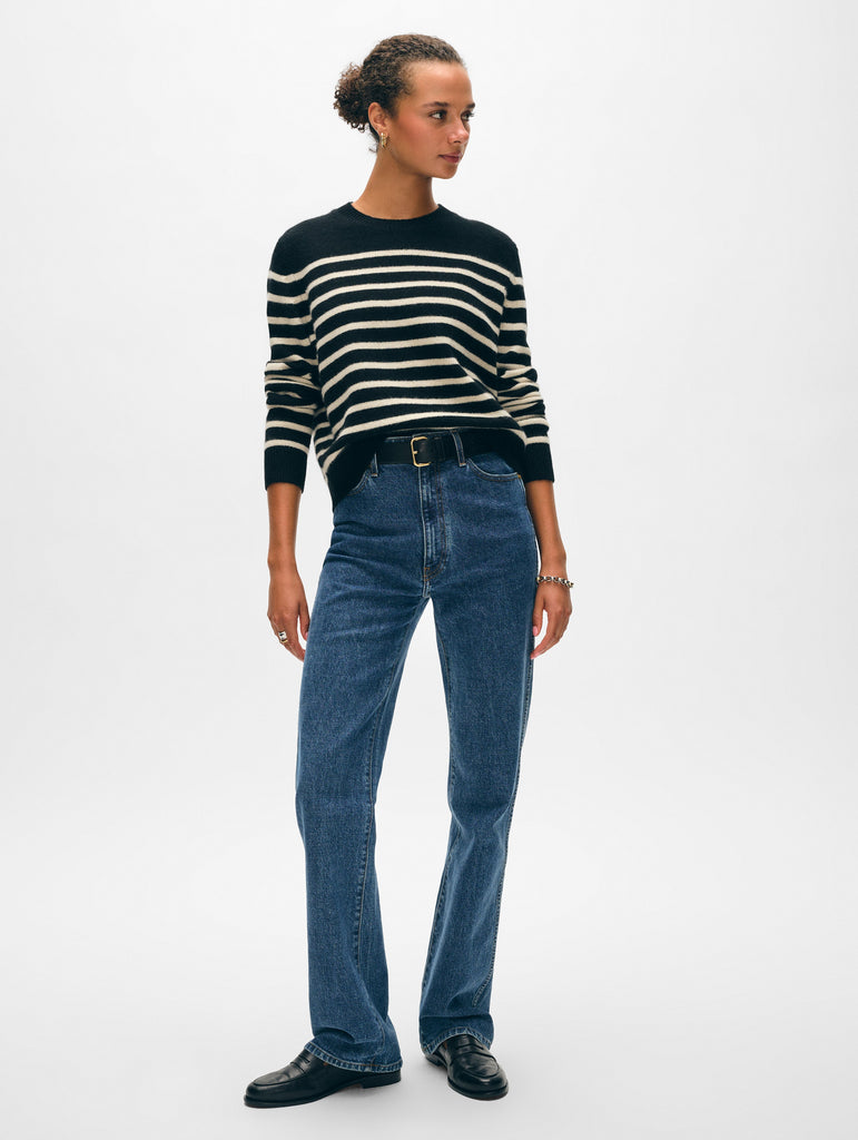 Cashmere Multi Striped Crewneck