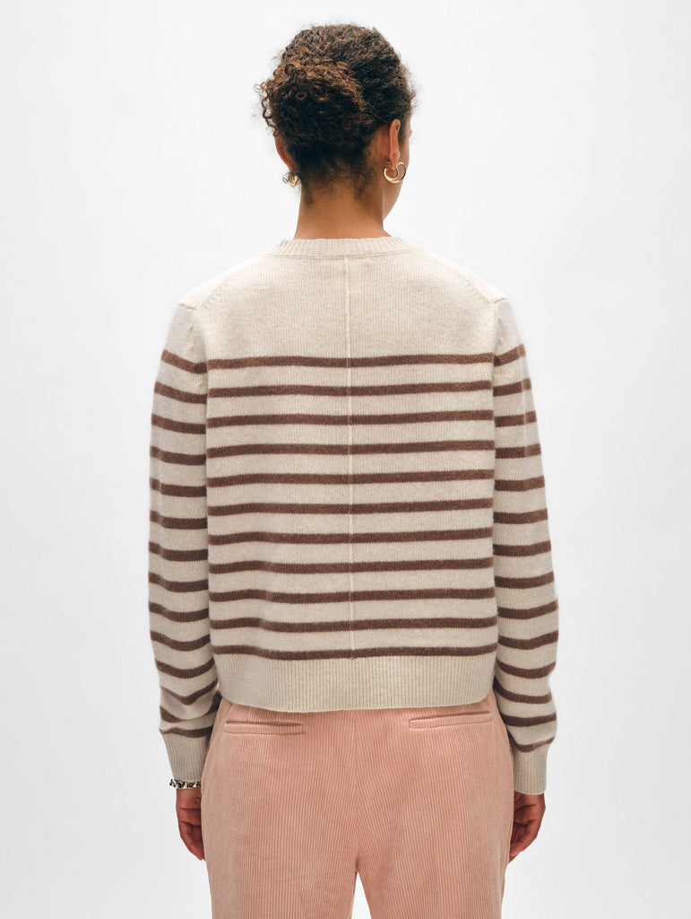 Cashmere Multi Striped Crewneck