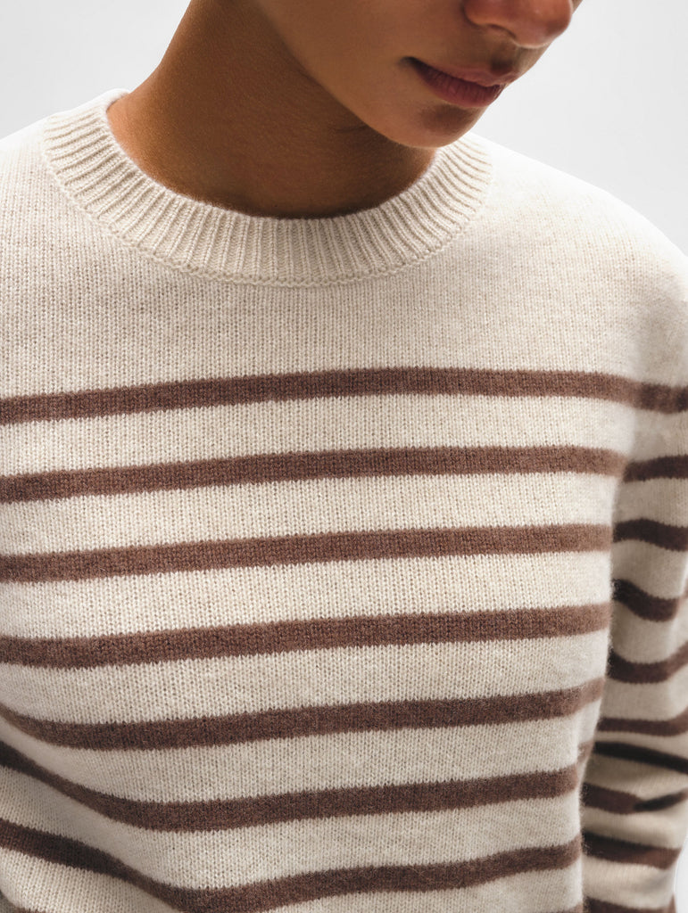 Cashmere Multi Striped Crewneck