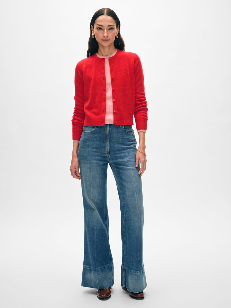 Cashmere Crewneck Cardigan