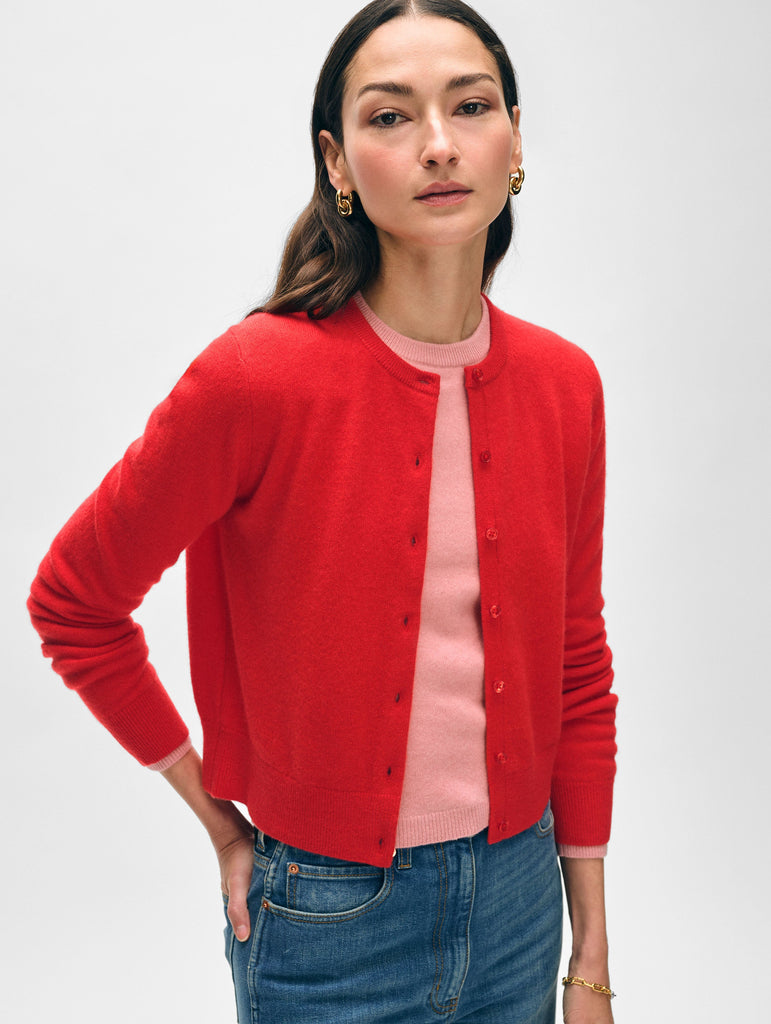 Cashmere Crewneck Cardigan