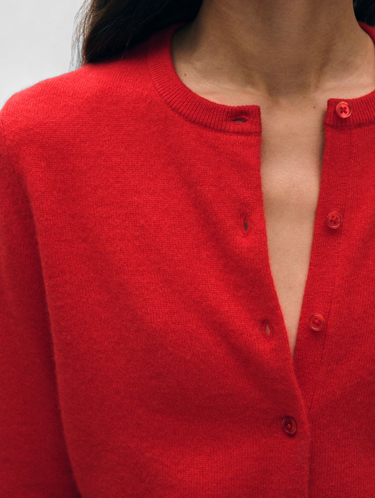 Cashmere Crewneck Cardigan