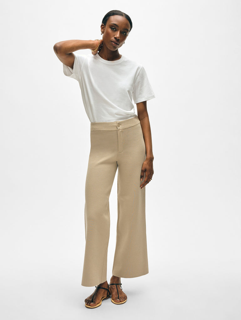 Superfine Organic Cotton Wide Leg Pant