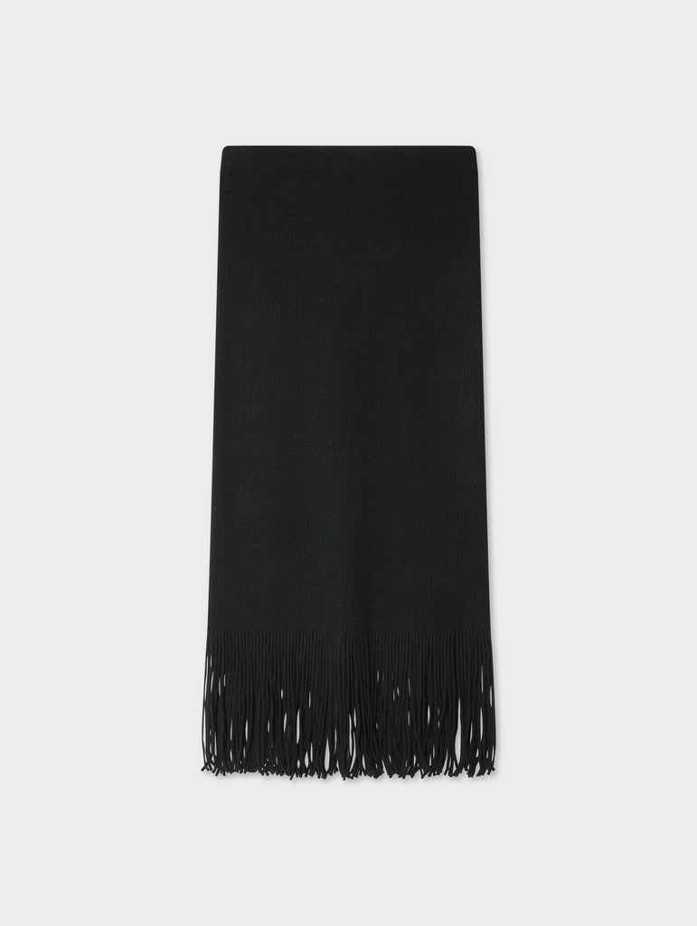 Ribbed Fringe Skirt