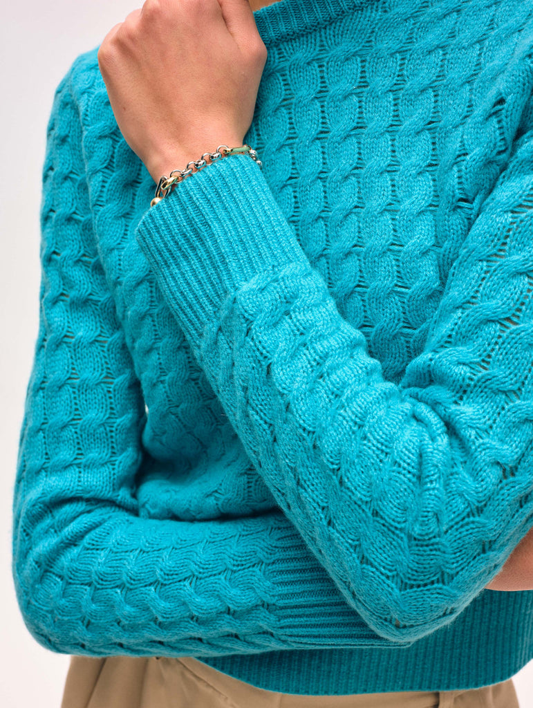 Cashmere Cable Crewneck