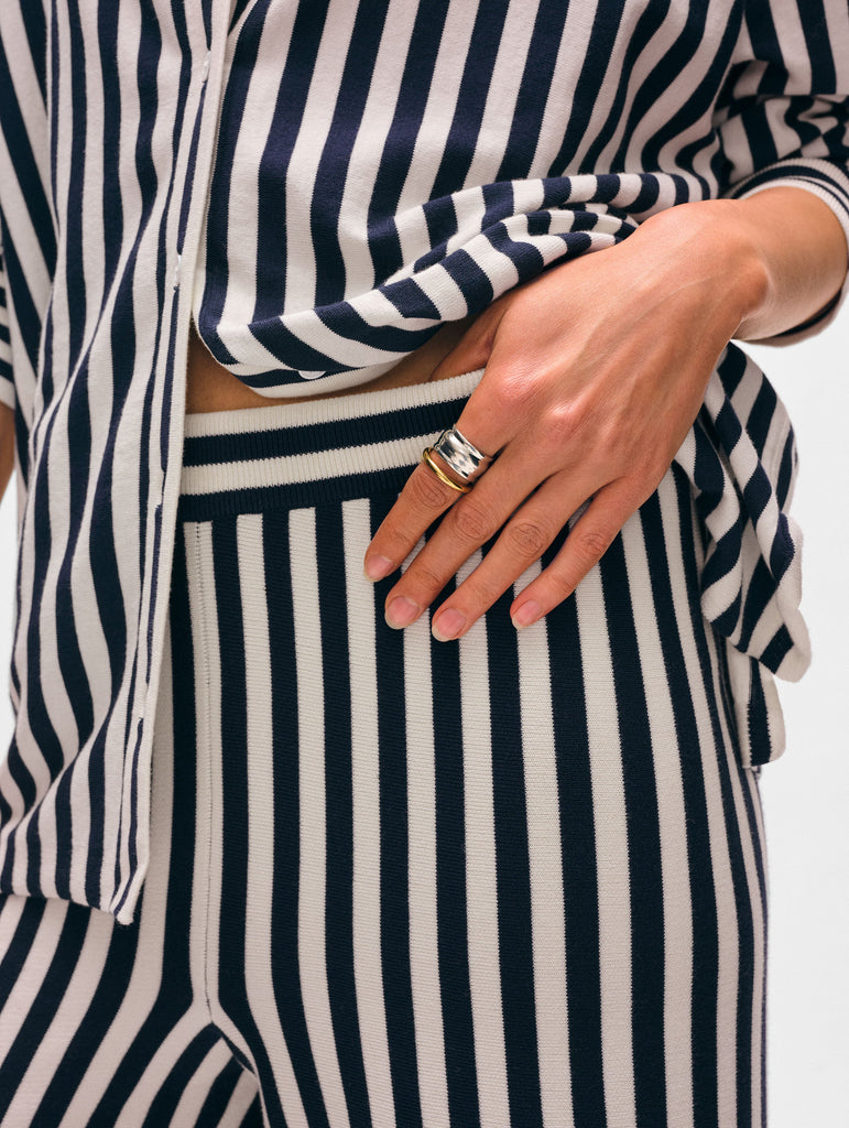 Superfine Organic Cotton Striped Pant